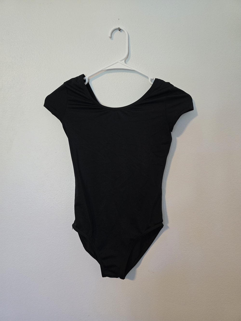 Balera MC Medium Child Black Cap Sleeve Leotard Dance Gymnastics